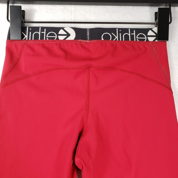 Ethika Women's Subzero Performance Leggings Size Small Red Calf Length Capri - Picture 4 of 8
